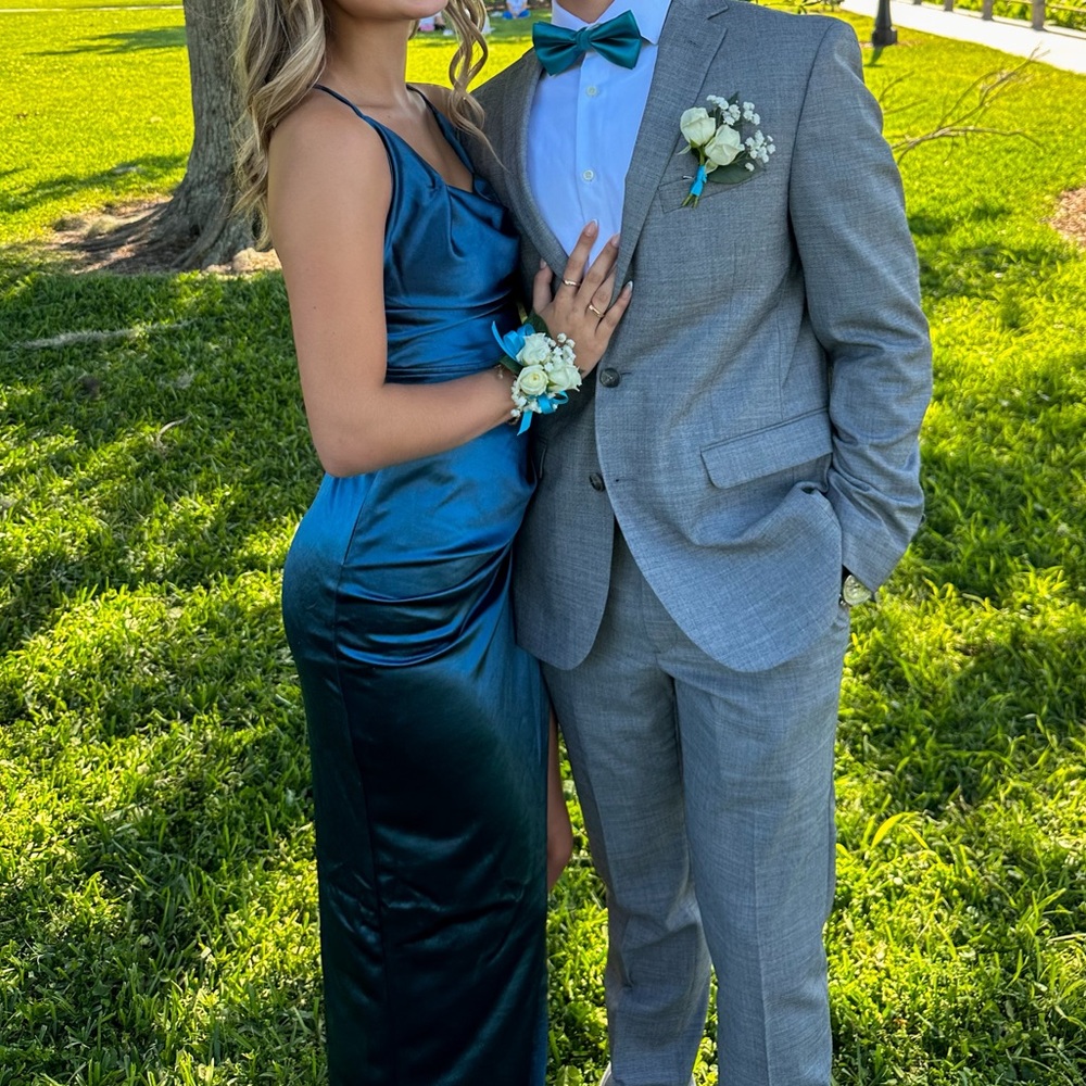 HELLO MOLLY Maxi Prom Dress | Petrol Blue |